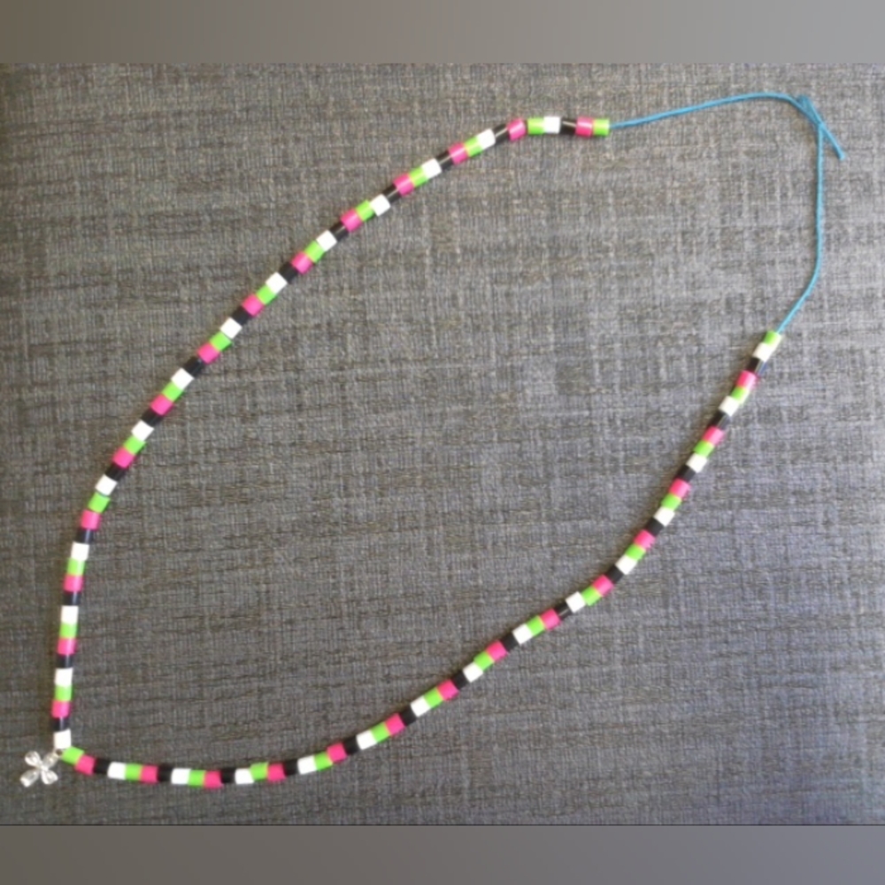 Springtime Classic Floral Cross Handmade Necklace